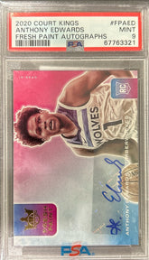 Anthony Edwards Court Kings Auto /99 (PSA 9)